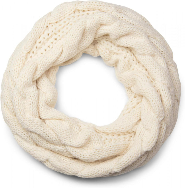 styleBREAKER Schal, Mütze und Handschuh Set, Zopfmuster Strickschal mit Bommelmütze und Handschuhe,