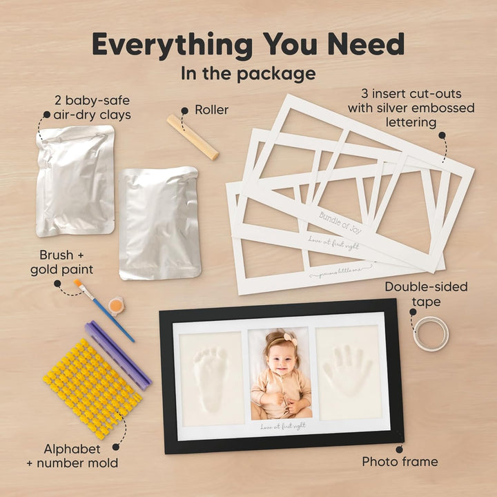 Baby Handabdruck und Fussabdruck Set – Gipsabdruck Baby Hand und Fuss für Neugeborene - Handabdruck