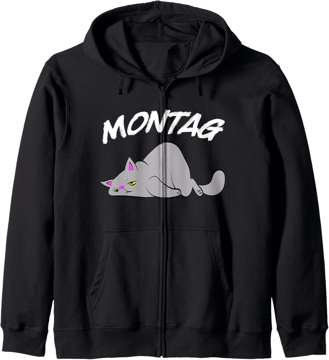 Montag - Müde Katze Kapuzenjacke
