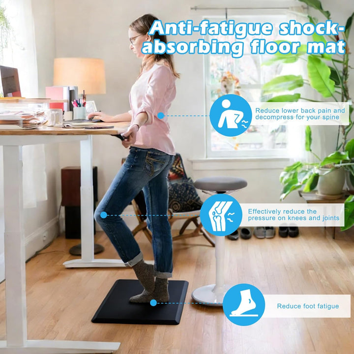 Anti-Ermüdungsmatte 71x44 cm, 1,2 cm Dicke Ergonomische Arbeitsplatzmatte, Anti Fatigue rutschfest S