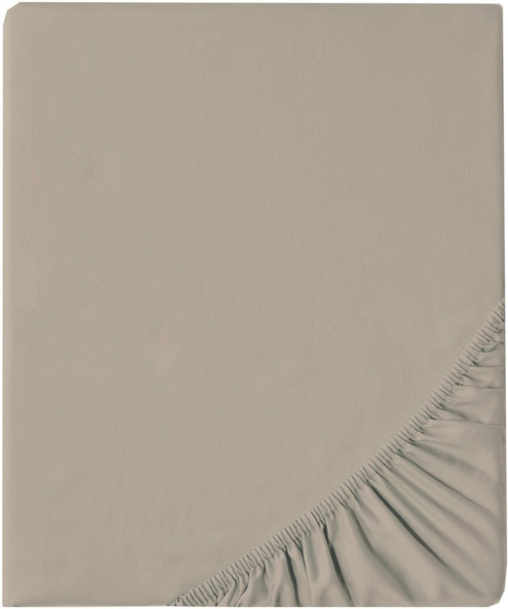 aqua-textil Luxury Bettwäsche zum Kombinieren 180 x 200 cm Spannbettlaken Silber Baumwolle Mako Sati