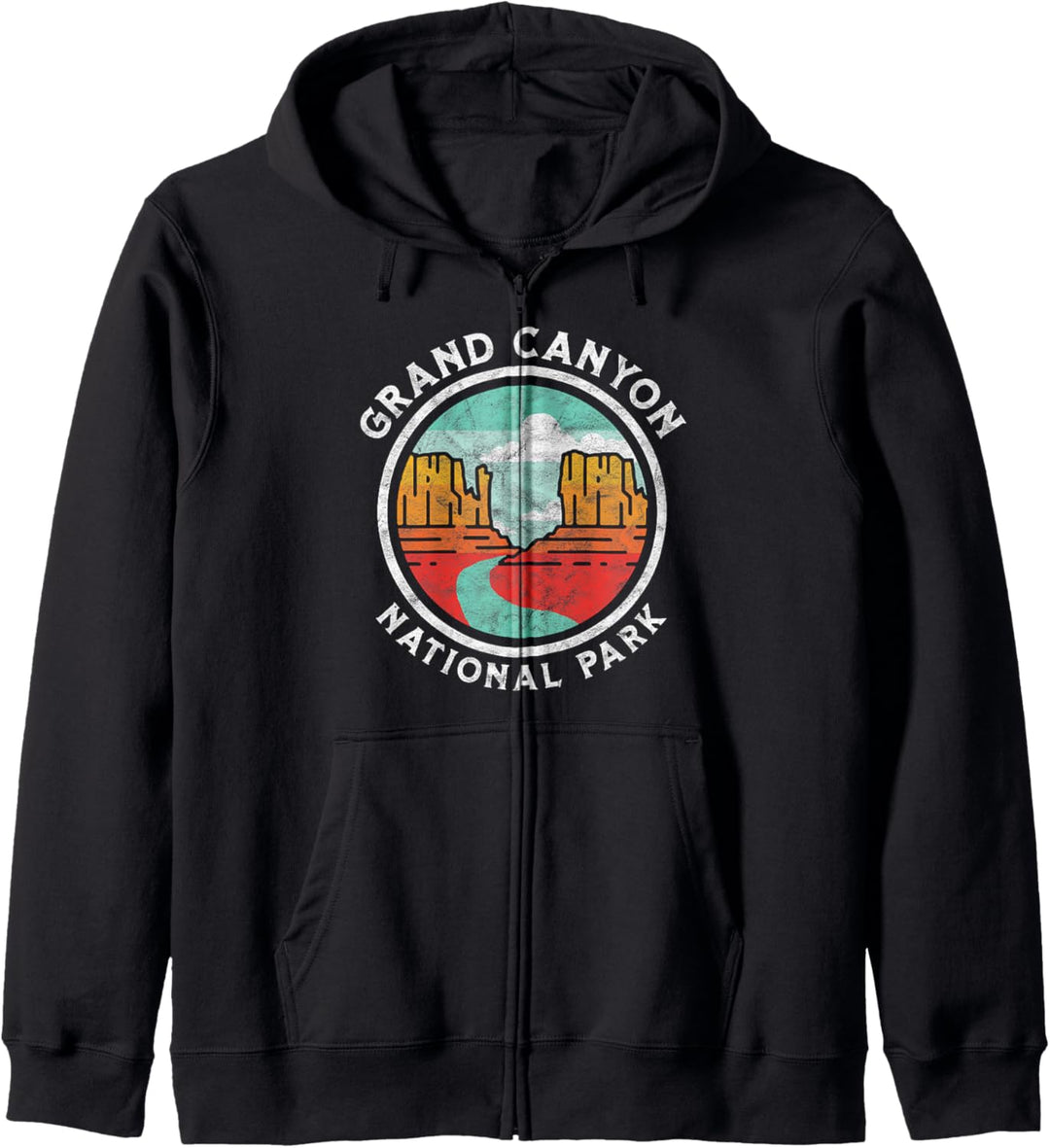 Grand Canyon Vintage Seal Souvenir Retro Graphic Kapuzenjacke
