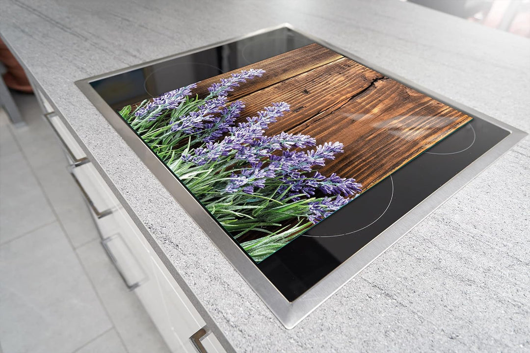 DarHaus Herdabdeckplatte einteilig 45x52 cm Ceranfeld Abdeckung Glas Spritzschutz Abdeckplatte Glasp