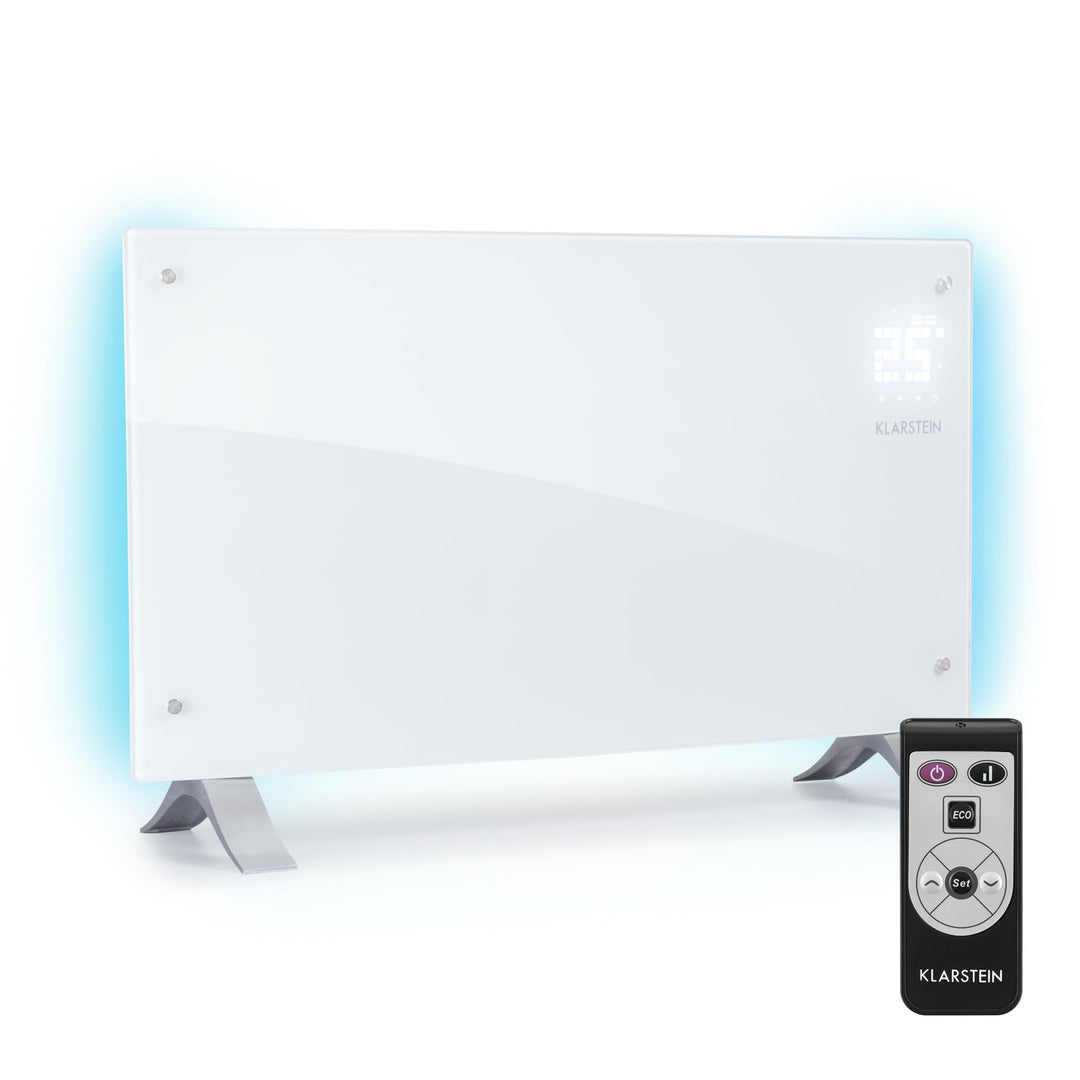 Klarstein Elektroheizung, Konvektor-Heizung Freistehend oder Wandmontage, Mobile Energiesparend, Lei