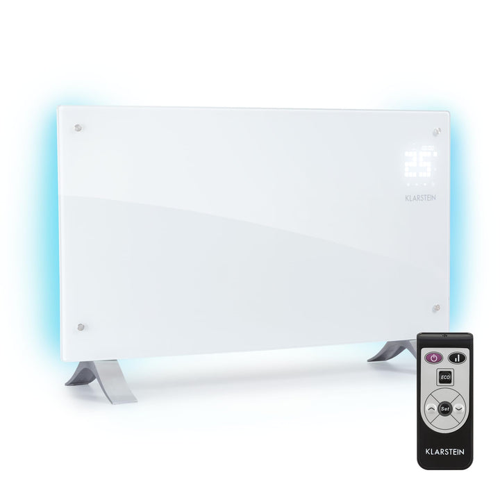 Klarstein Elektroheizung, Konvektor-Heizung Freistehend oder Wandmontage, Mobile Energiesparend, Lei