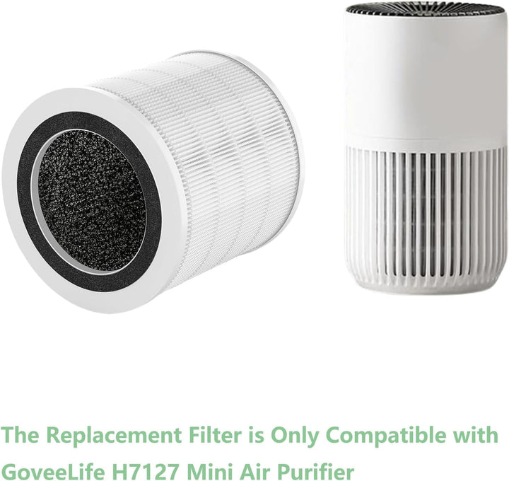 H7127 Ersatzfilter Kompatibel mit GoveeLife H7127 Mini Luftreiniger 3-in-1 H13 Ersatz HEPA Filter mi