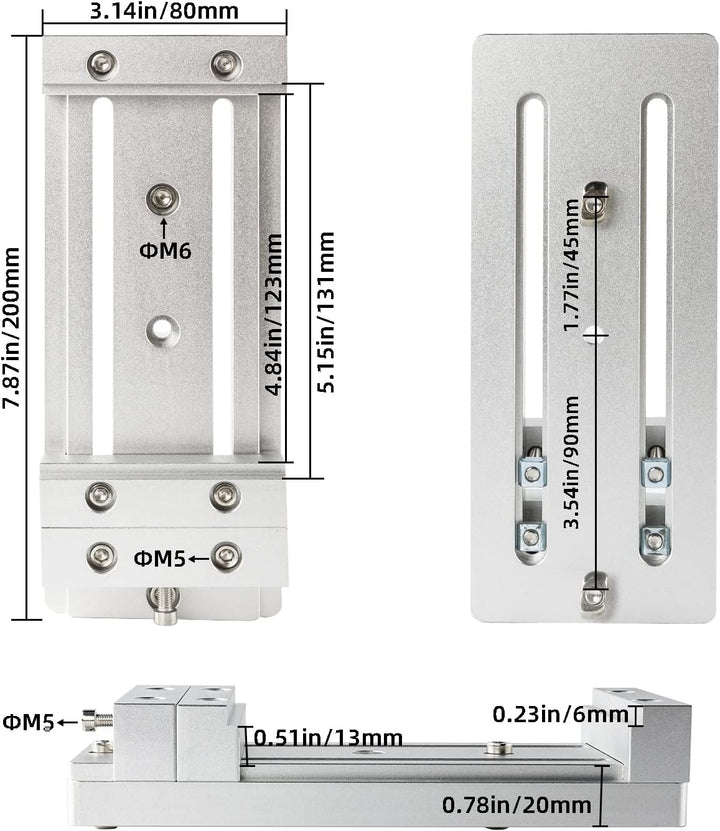 Aluminium Mini-Schraubstock Arbeitstisch Clamp für FoxAlien 3018-SE, Masuter 4040 und 4040-XE CNC-Fr