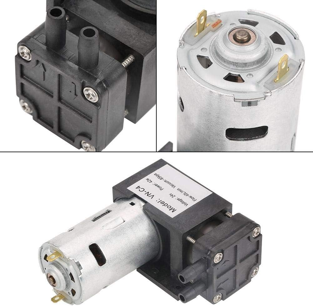 Vakuumpumpe DC 24V Wasser Luft Gas -85KPa Durchfluss 40L / min Ölloser Luftpumpenmotor