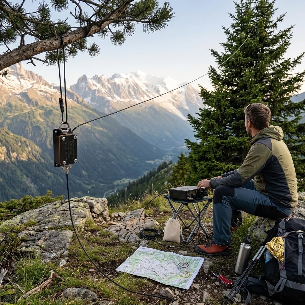 Kurzwellenantenne 3-30 MHz Mini-EFHW-Antenne 1:49 Balun Standardschnittstelle Endgespeiste Halbwelle
