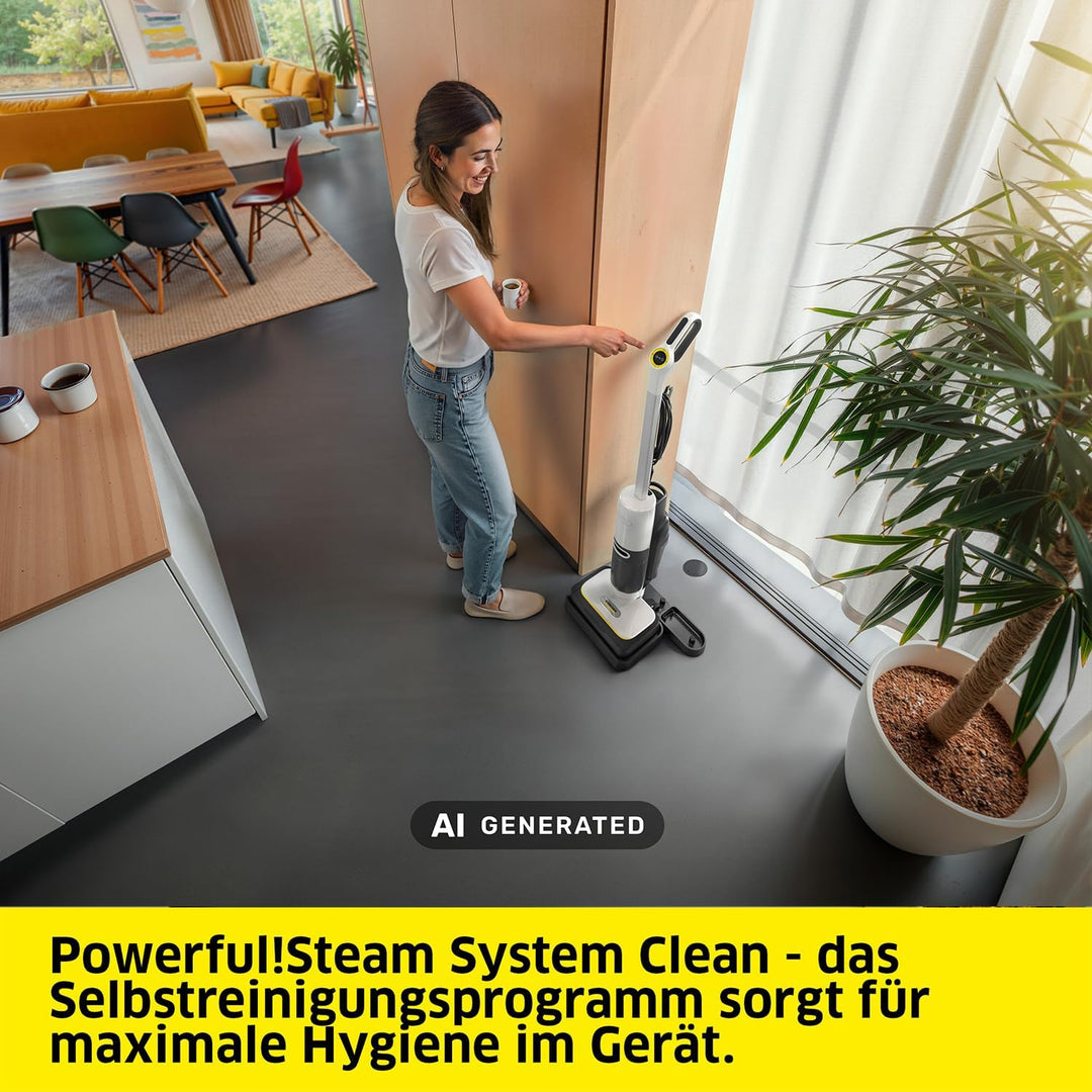 Kärcher Dampfsauger SCV 4 Steam Vac, 3-in-1 Lösung (Dampfreinigung, Saugen &amp; Kombi), eliminiert 99,9
