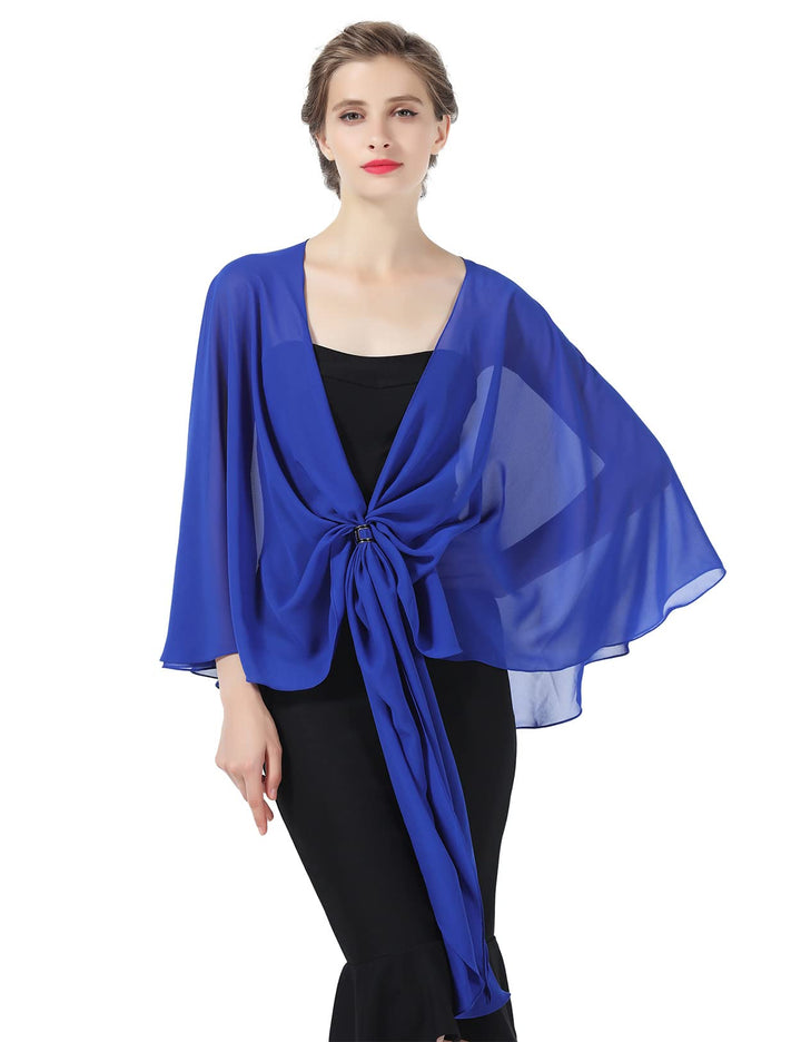 BEAUTELICATE Damen Chiffon Schal Stola Elegante Bolero Leichter Sommerjacke Braut Schal für Brautkle