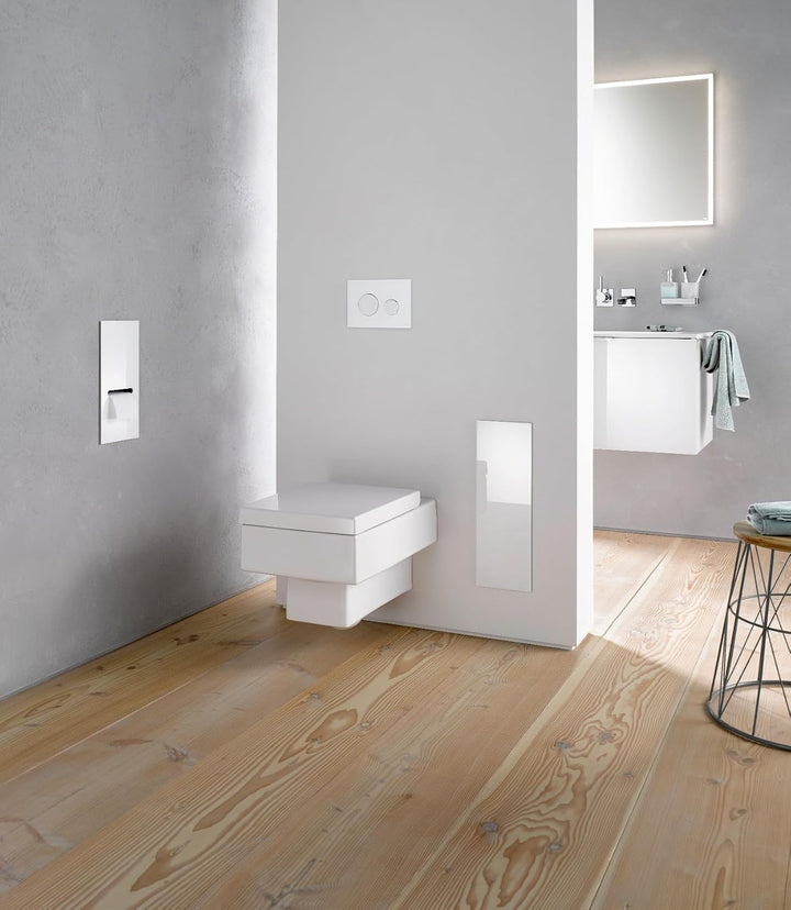 EMCO Asis 2.0 WC-Bürstengarnitur-Unterputz-Modul, platzsparender Stauraum aus hochwertigem Aluminium