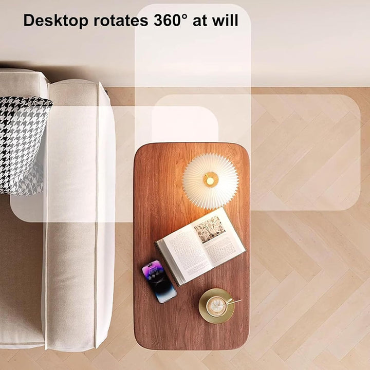 Beistelltisch Holz Klein Couchtisch Sofatisch: C Form Höhenverstellbar Couch Mobiler Kaffeetisch Kle