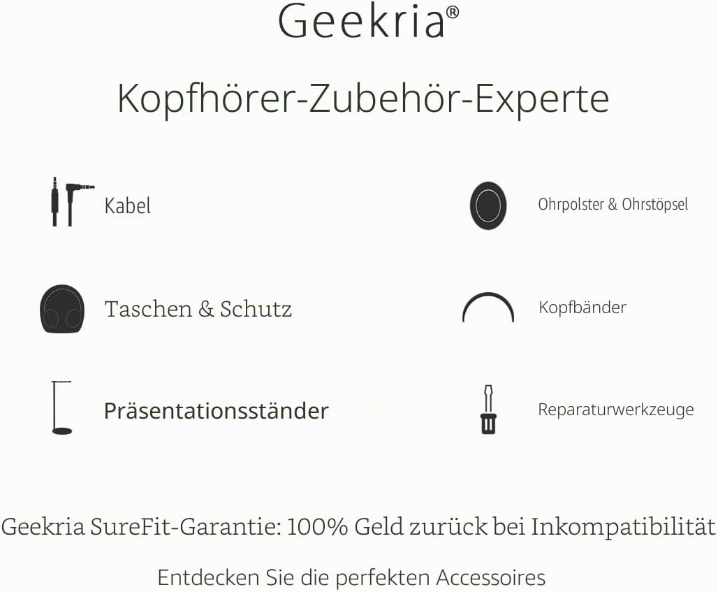 Geekria Tasche Kopfhörer für HD 599, HD 598 SE, HD 595, Sennheiser HD 559, HD 558, HD 555, HD 518, H