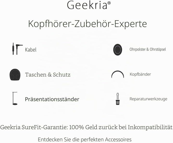 Geekria Tasche Kopfhörer für HD 599, HD 598 SE, HD 595, Sennheiser HD 559, HD 558, HD 555, HD 518, H