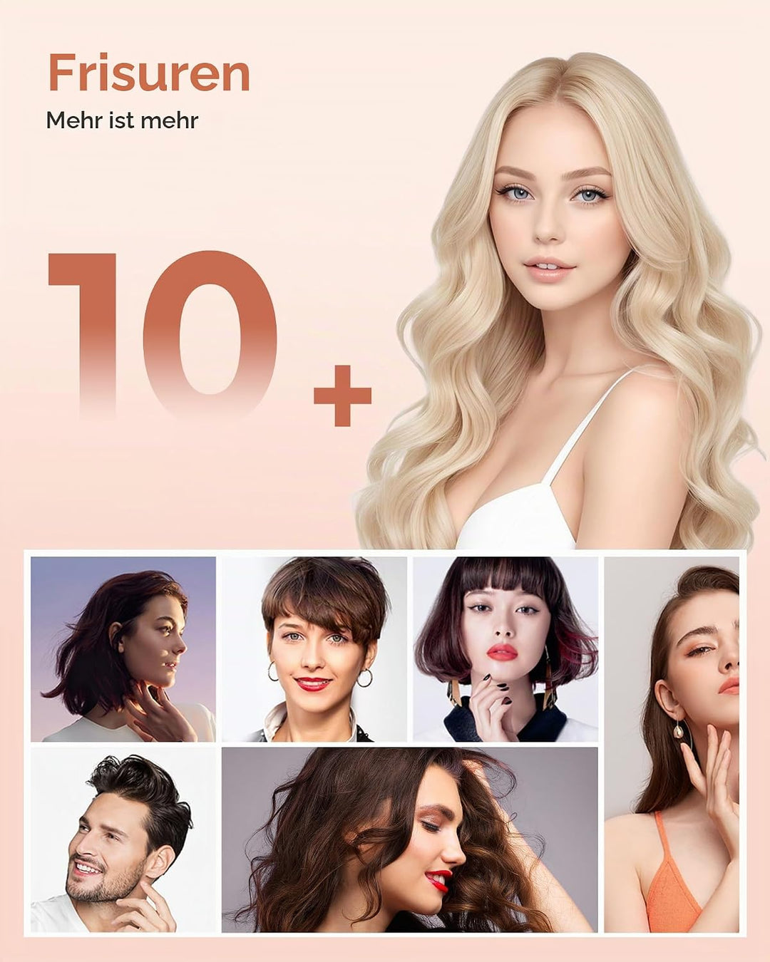 UKLISS Mini Lockenstab 25mm - Lockenstab Kurze Haare 160-200°C, Reise Mini Hair Curler für Kurze und