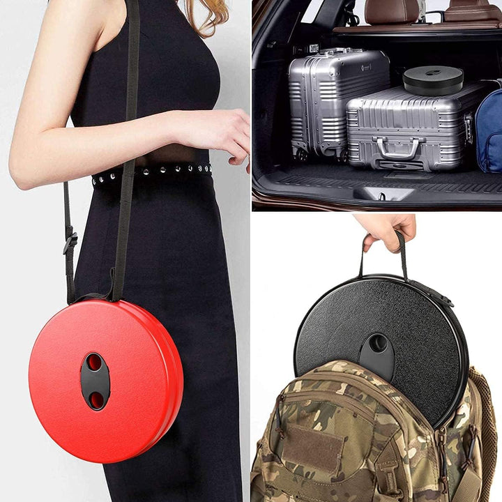 reakoo Tragbare Klapphocker 2er Set, Camping-Hocker, höhenverstellbare tragbar Teleskop-Hocker, leic