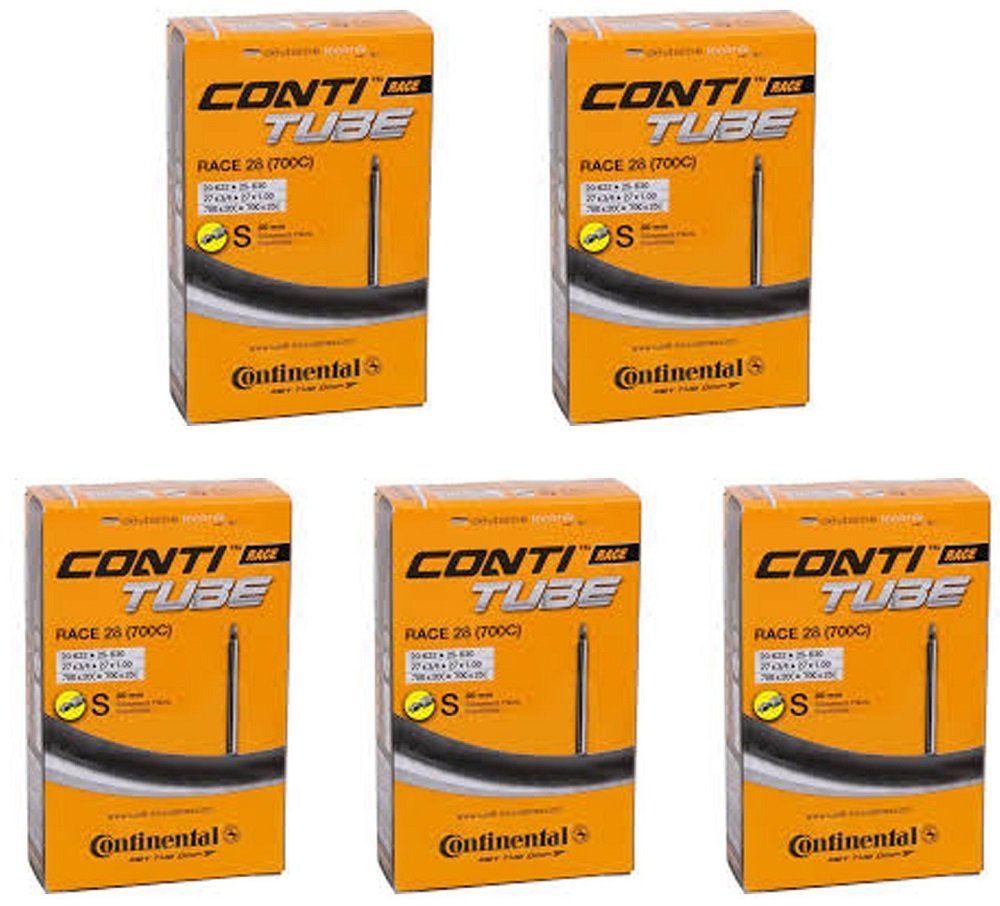 Continental Race 28 (700c) x 20-25c Bike Inner Tubes (PACK OF 5) - 80mm Long Presta Valve