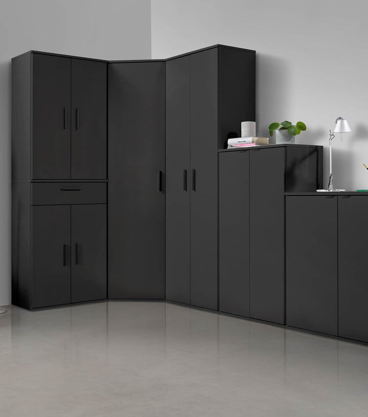 mokebo® Mehrzweckschrank 60 cm Breite 'Der Schlanke', schmaler Aktenschrank oder Haushaltsschrank in