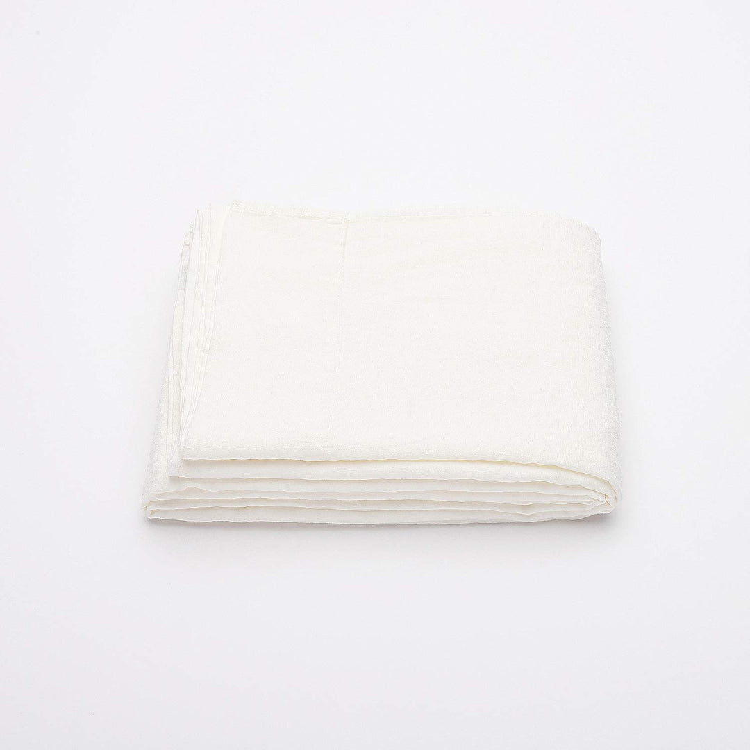 LinenMe 180 x 275 cm Vorgewaschenes weissgraues Leinen-Betttuch 0323902