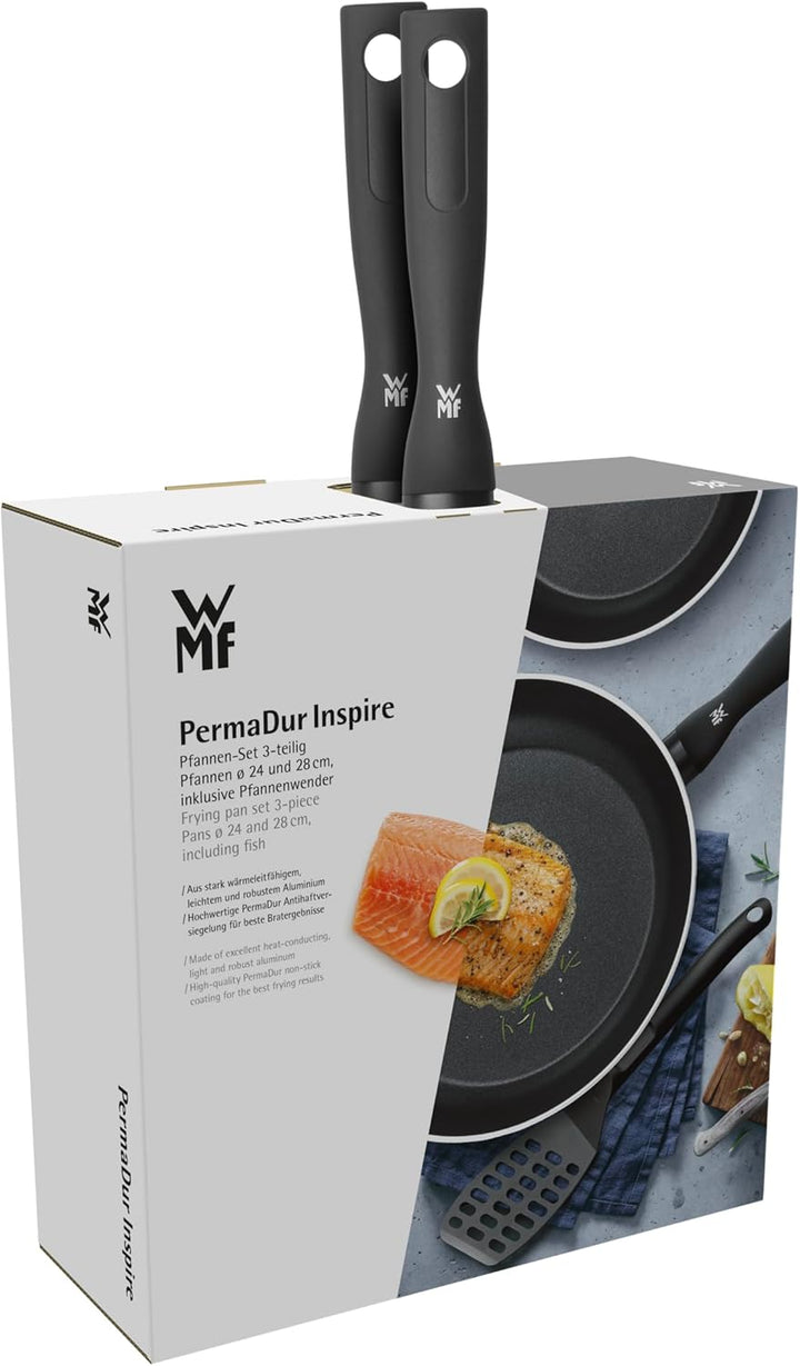 WMF Permadur Inspire Pfannenset Induktion 2-teilig, Bratpfanne 24 + 28cm, Aluminium beschichtet, Ant