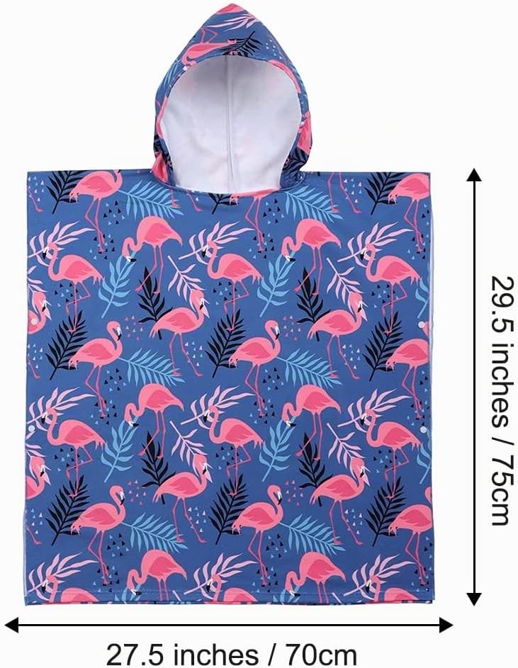 KAKU NANU Badetuch für Kinder, Strandtuch, Kinder, niedliches Motiv, Umhang, Poncho, für Kinder, Mäd