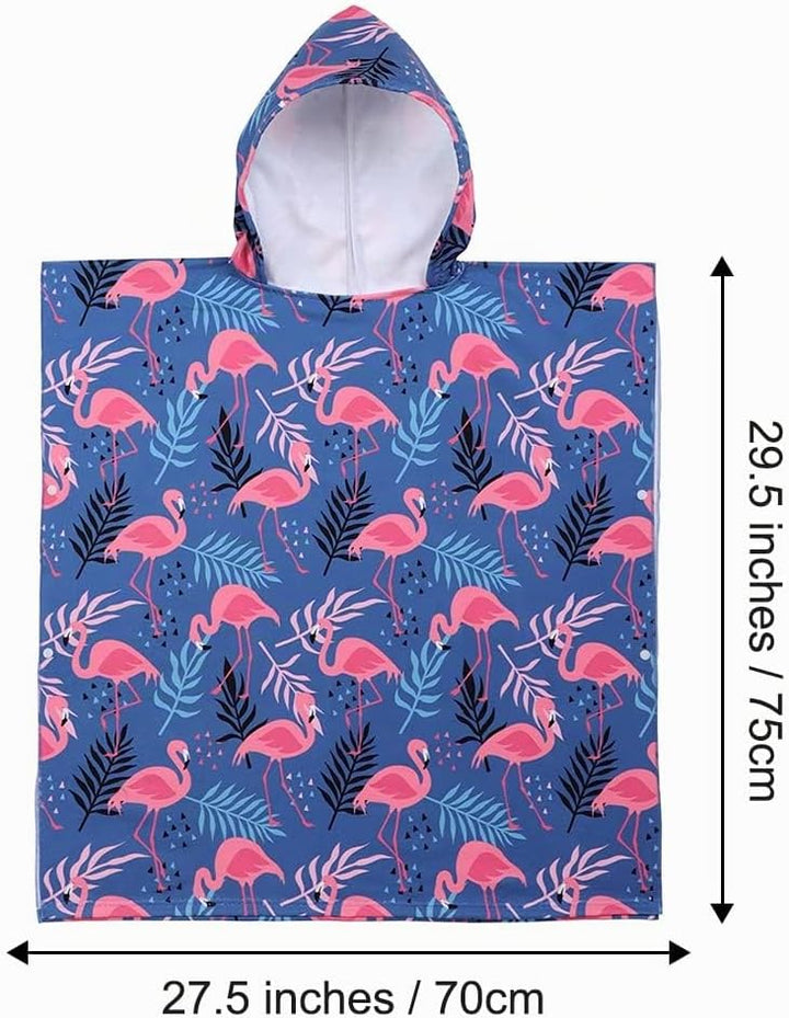 KAKU NANU Badetuch für Kinder, Strandtuch, Kinder, niedliches Motiv, Umhang, Poncho, für Kinder, Mäd