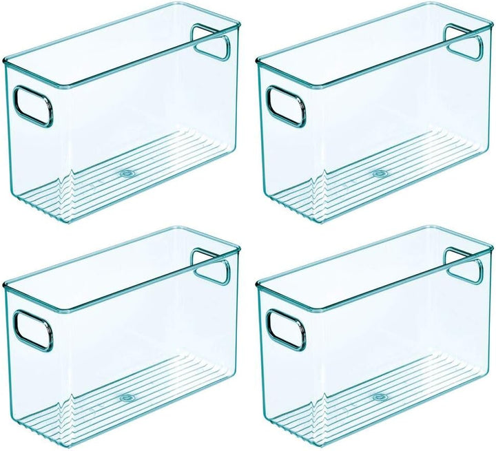 mDesign 4er-Set Kinderzimmer Organizer – grosse Sortierbox mit praktischen Griffen – BPA-freier Kuns