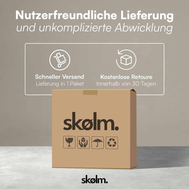 skølm Mjölnir Couchtisch oval – Wohnzimmertisch aus Eiche Massivholz – Sofatisch mit 2 Ablagen – kle