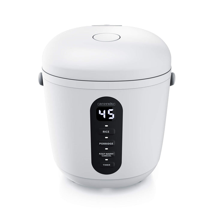 Arendo - Reiskocher - 300 Watt - mit Messbecher und Reislöffel – 2 Kochprogramme – Timer – Warmhalte