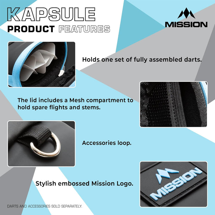 Mission | Kapsule | Eva Case | Schwarz & Blau | Darttasche/Aufbewahrungstasche