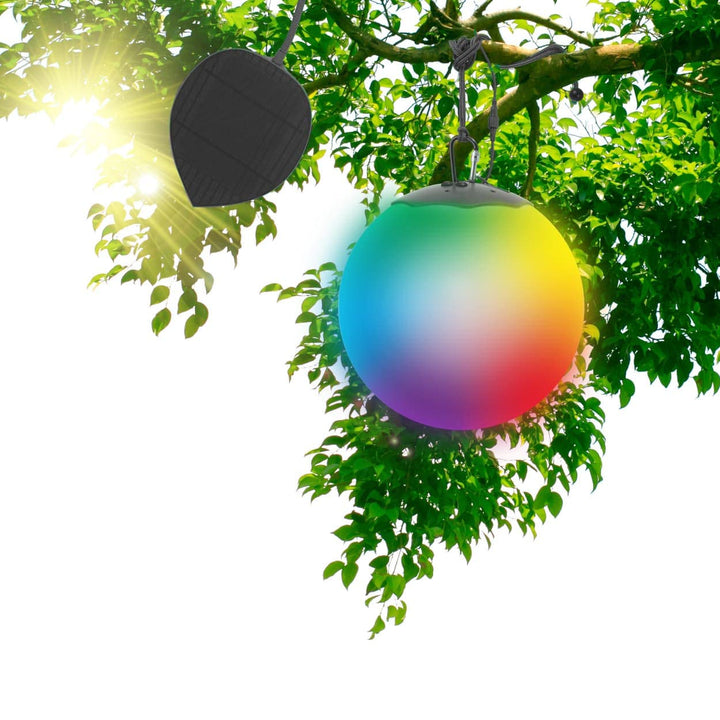 GuirLED - Solarkugel Leuchtkugel LED IP55 RGB Premium XL - Aufladbar Sonne/Strahler - Fernbedienung
