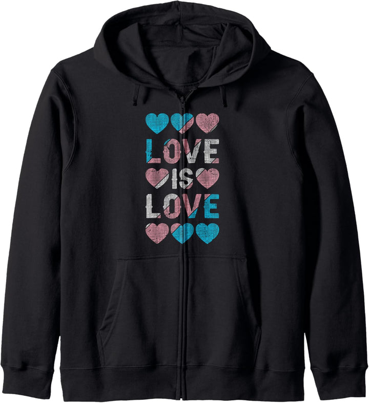 Transgender, Herzen, Liebe ist Liebe, LGBT-Stolz Kapuzenjacke
