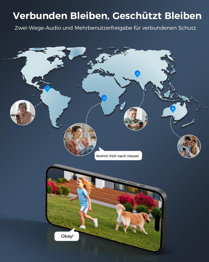 Ctronics 4K 10X Hybrid Zoom Überwachungskamera Aussen mit Auto Zoom-Tracking, WLAN Kamera Outdoor Pe
