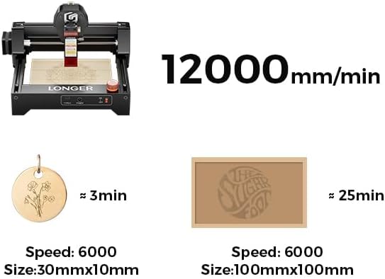 LONGER RAY5 Mini 2,5W tragbare Laser Gravur & Schneidmaschine - 12000 mm/min Schnittgeschwindigkeit
