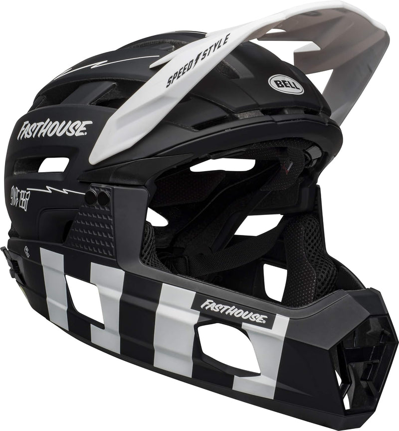 BELL Herren Super Air Helm S Matte Black/White Fasthouse, S Matte Black/White Fasthouse