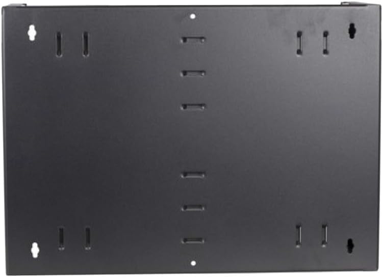 8 HE - 19 Zoll Montagerahmen für Wandbefestigungen ohne Schaniere - 180mm Tief - Schwarz 180 mm tief