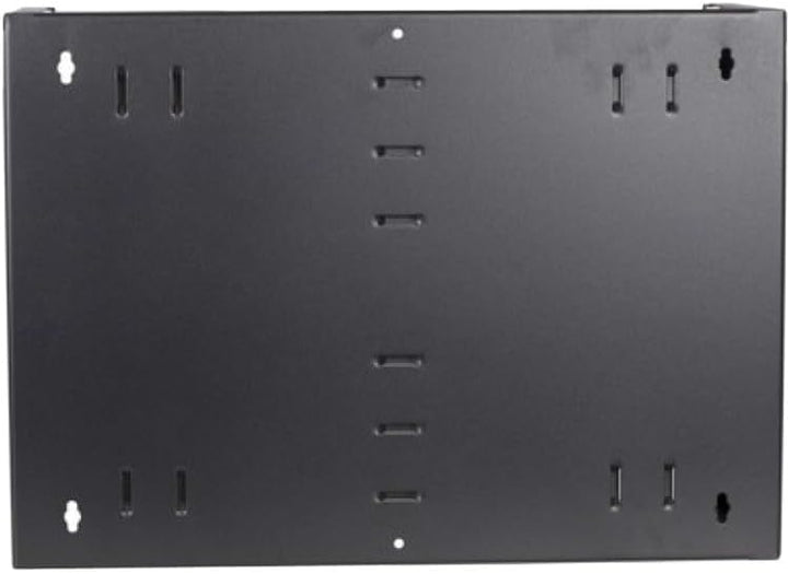 8 HE - 19 Zoll Montagerahmen für Wandbefestigungen ohne Schaniere - 180mm Tief - Schwarz 180 mm tief