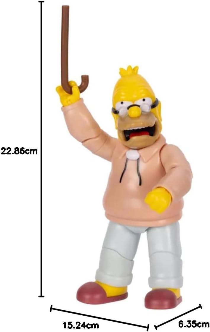 The Simpsons Grampa Simpson mit Gehstock, 12,7 cm