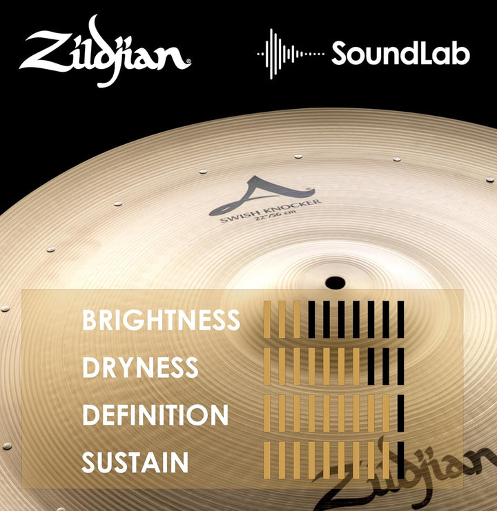 Zildjian A Zildjian Series - 22" Swish Knocker Cymbal with 20 Rivets