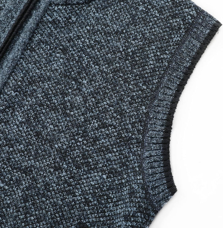 YOUTHUP Herren Weste Fleece Fütterung Winter Frühling Strickjacke Ärmellose Fleecejacke Stehkragen S