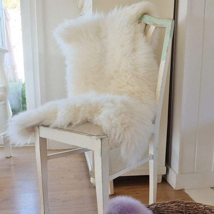 Hollert Lammfell Champagner 100-110 cm echtes Merino Schaffell kuschelig weich Teppich ökologische G