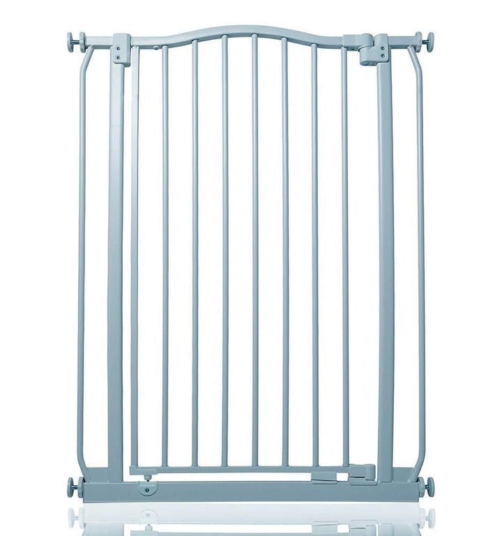 Bettacare Extra Hoch Gebogenes Haustiertor, 71cm - 80cm, Mattgrau, Extra Hoch 100cm in der Höhe, Dru