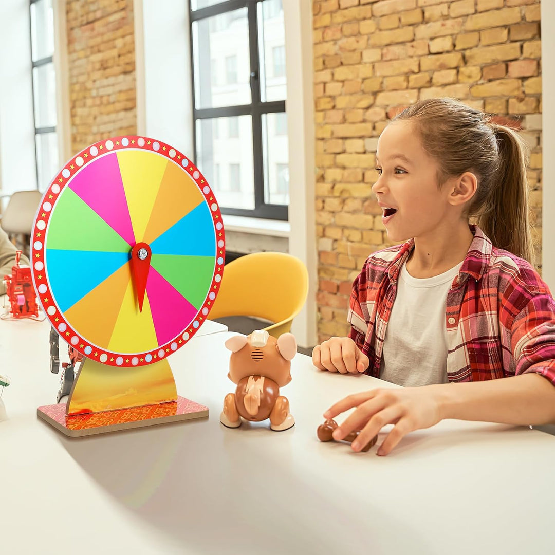 Yardwe Tisch-Preisrad Glücks- Bearbeitbares Rotierendes -Spiel Für Karneval Party Messe Urlaub Spiel