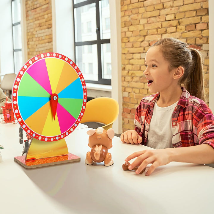Yardwe Tisch-Preisrad Glücks- Bearbeitbares Rotierendes -Spiel Für Karneval Party Messe Urlaub Spiel