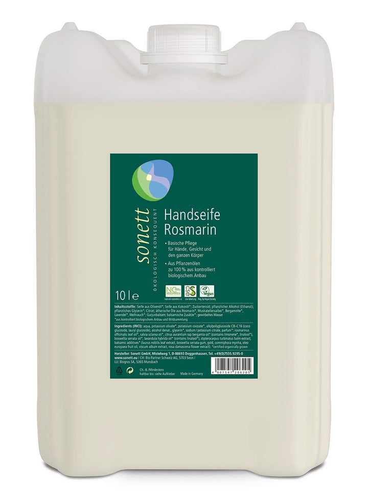Sonett Handseife Rosmarin, 10 Liter 10 l (1er Pack), 10 l (1er Pack)