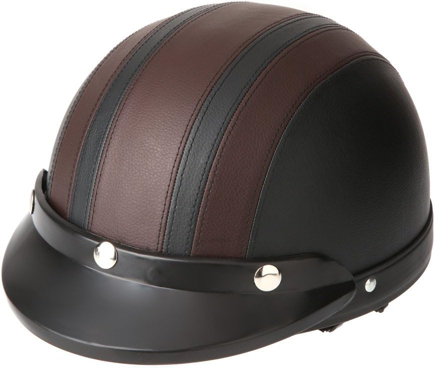 Shkalacar Motorradhelm, Vintage, Scooter, Chopper, Motorradhelm, offenes Gesicht, mit UV-Visierbrill
