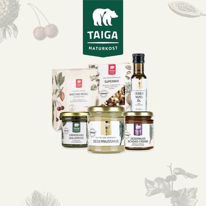 TAIGA Naturkost Sibirisches Zedernuss-Öl Bio, Kaltgepresst - hochwertiges, traditionelles russisches