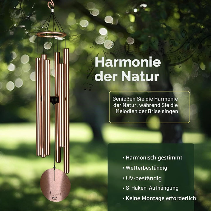 Nature's Melody Aureole Tunes Windspiele - Windspiele für den Aussenbereich mit 6 Röhren abgestimmt