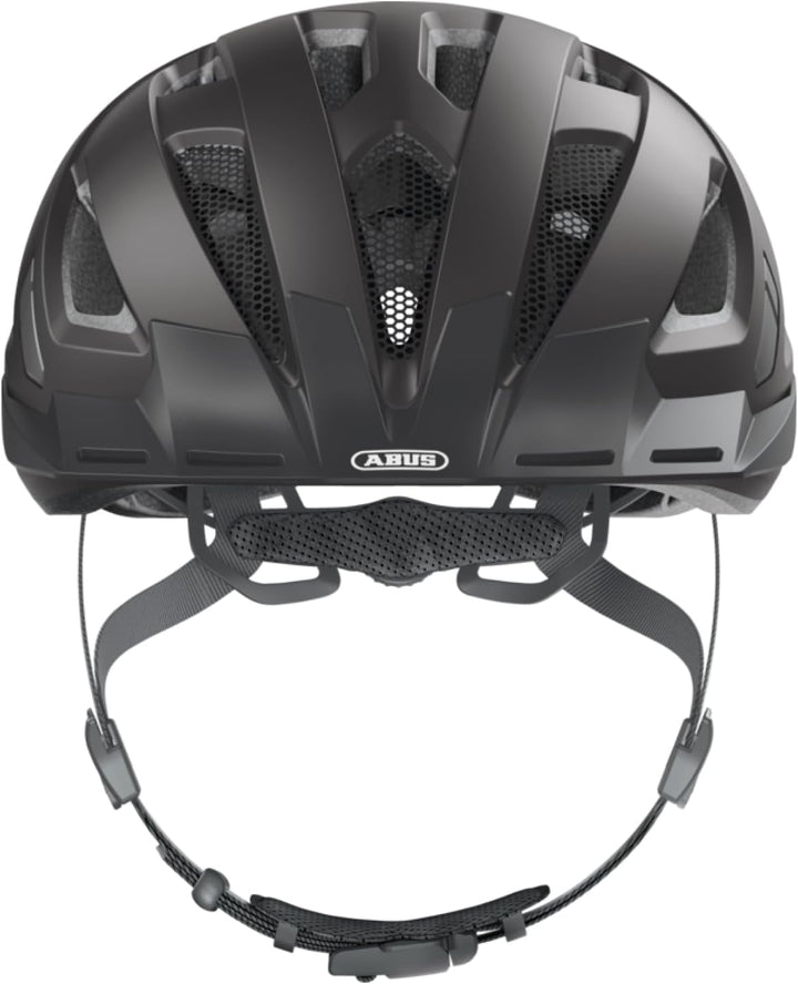 ABUS Stadthelm Urban-I 3.0 - Fahrradhelm mit Rücklicht, Schirm und Magnetverschluss - für Damen und